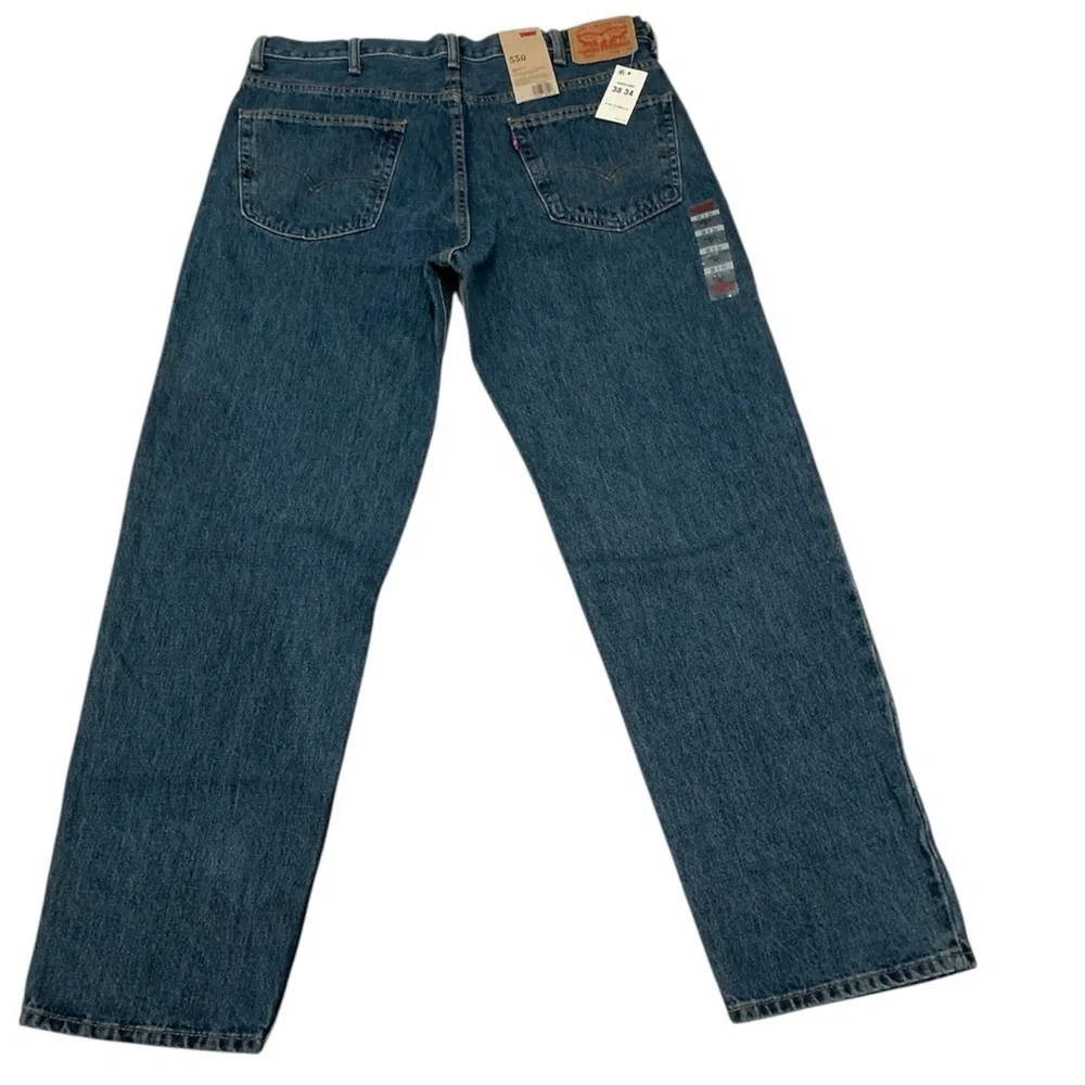 Levi's Strauss 550 Relaxed Fit Jeans High Waist Straight Leg Size 38 x 34  New